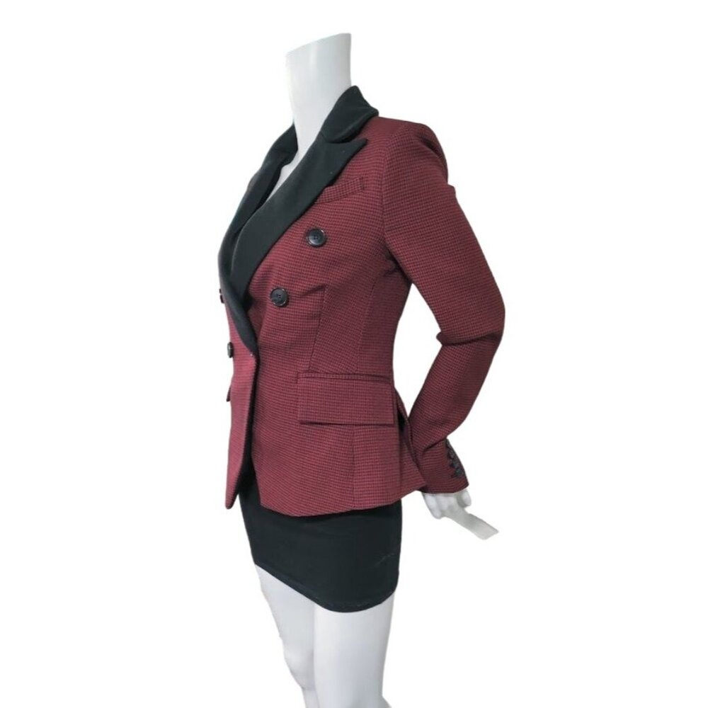 NWT Walter Baker Long Sleeve Equestrian Phelps Jacket Red Preppy Goth  S - Picture 6 of 16